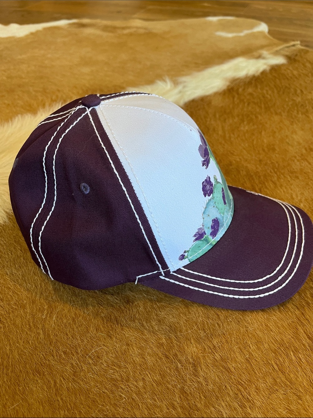 Purple Cactus Print Trucker Hat - Picture 3 of 4
